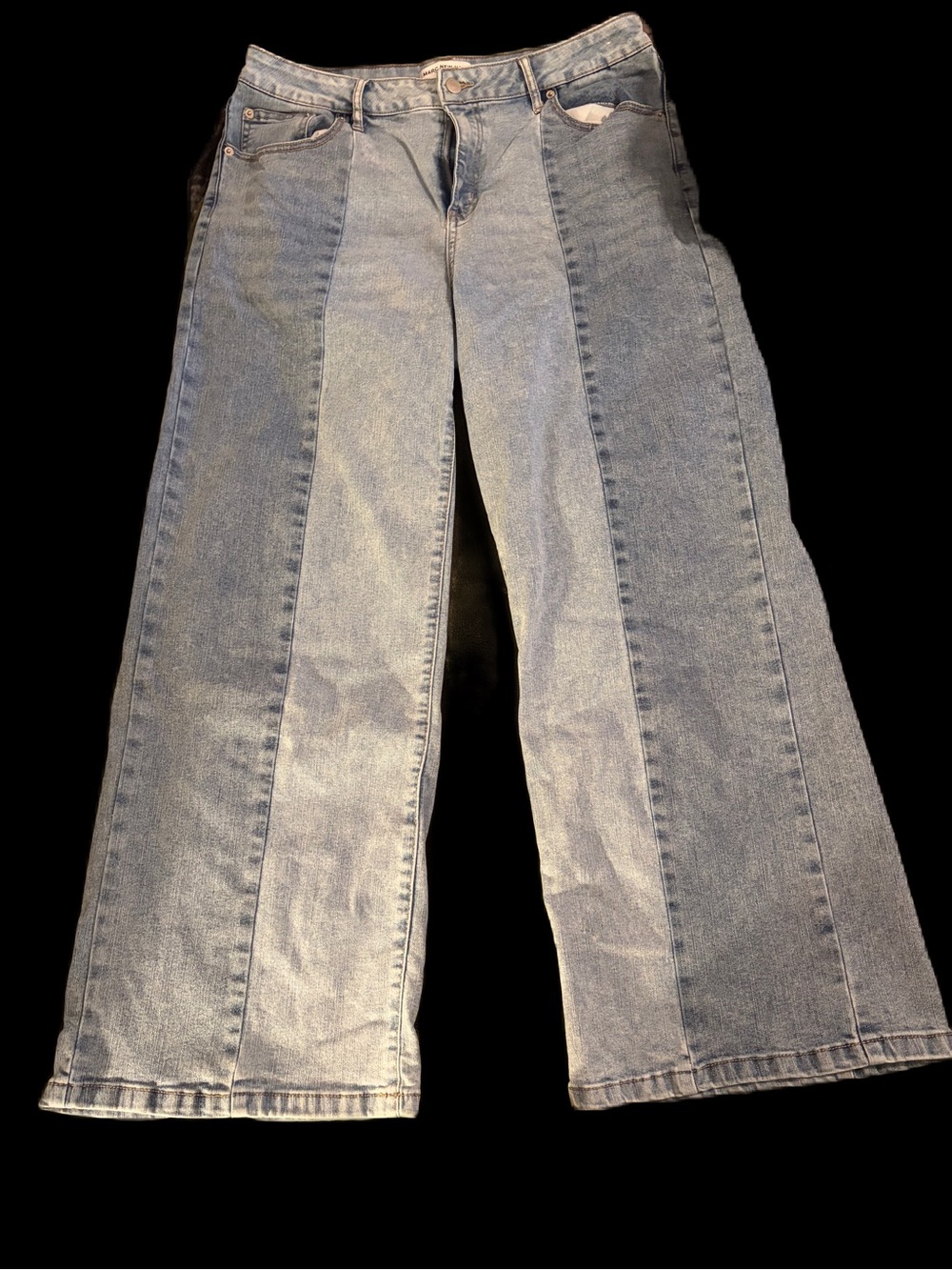 Marc New York Jeans Size 16 Light Wash Seamed Wide Leg High Rise